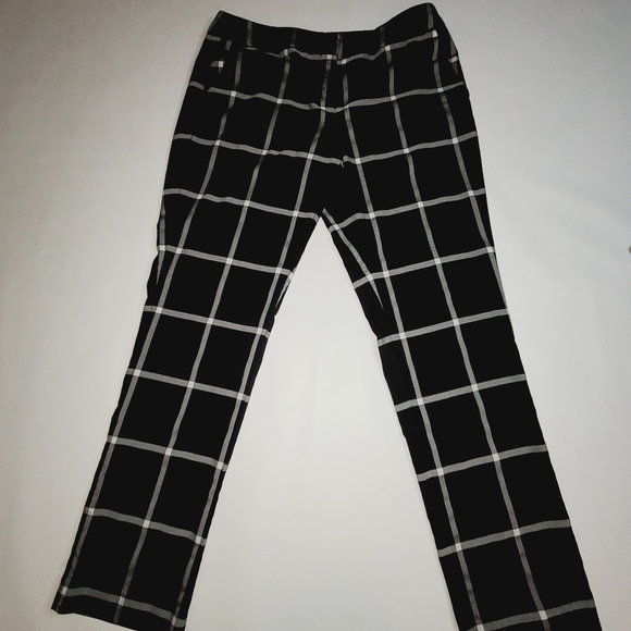 New york & company stretch plaid ankle pants - Picture 4 of 7